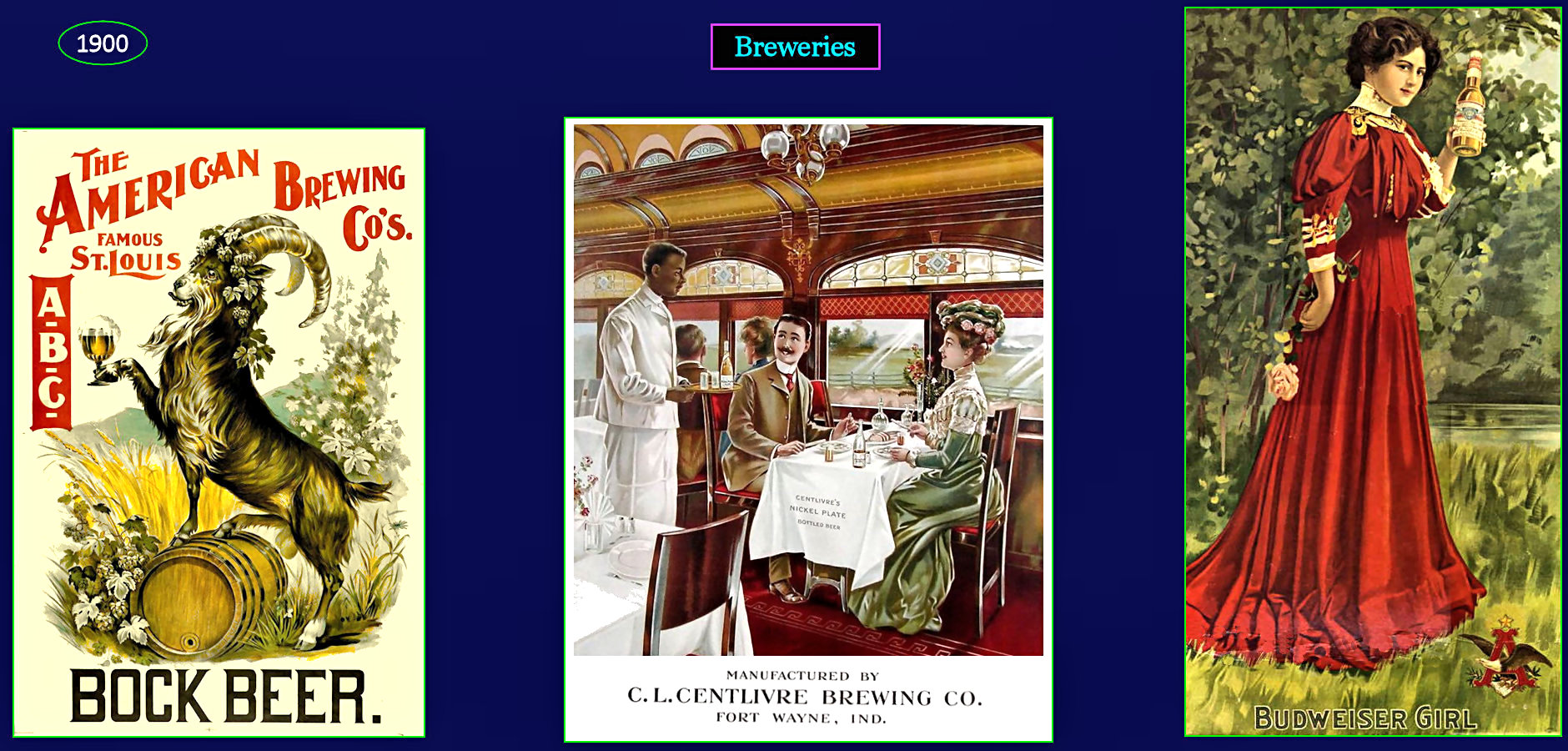 Beer ads, 1900